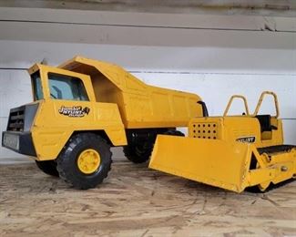 #2214 • Vintage Nylint Dump Truck and Bulldozer Toy