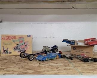 #2242 • Cox AA Dragster, Race Slot Car Chassis and More Toys