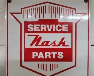 #2274 • "Nash Service Parts" Porcelain Sign