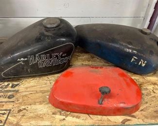 #2312 • Harley Davidson and FN Motorcycle Tanks and More