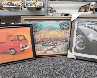 #2410 • Jaguar Picture, Dodge Advertisement amd Miller High Life Print