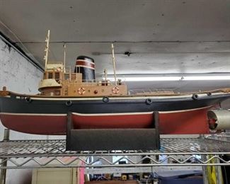 #2500 • Large Tug Boat Wooden Model Ship
