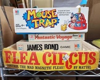 #2508 • 4 games - mouse trap, fantastic voyage, james bond and flea circus