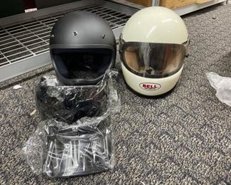 #2554 • 2 Motorcycle Helmets, Bell and CYC Size Large