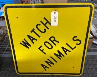 #2638 • Watch For Animals Road Sign