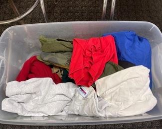 #2810 • 1 Tote of Clothes. Size Large