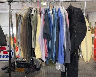 #2830 • Rack of Dress shirts vests and jackets Rack included