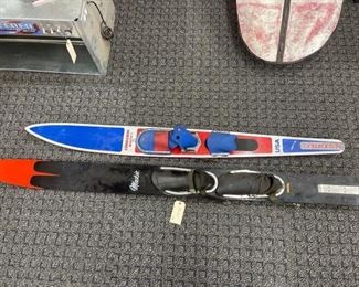 #3020 • 2 Competition Slalom water skis Mackie Racing and O’Brien Mach 1