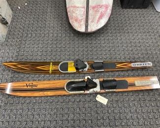 #3022 • 2 Competition Slalom Wood Water Skis. Beautiful Vogue and O’Brien