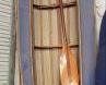 #3500 • Vintage Canvas and Wood 16' Hand Made 2 Person Kayak with Paddle