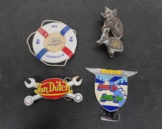 #3656 • Barc Brooklands Badge, Von Dutch Belt Buckle, Door Knocker and More