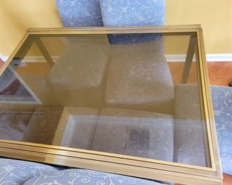 Design Institute of America Brass Dining Table - 104" Width x 42.5" L x 30" H, folds to half the width