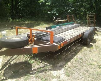 1991 HOOP FLAT BED TRAILER