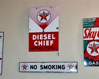 1940's Texaco Porcelain Signs