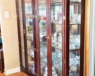 Two Mirrored With Glass Display Cabinets