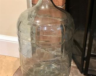 Vintage 5 gallon waffle pattern glass water jug