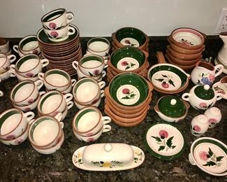 Lots of Vintage Stangl "Pink Thistle" pattern