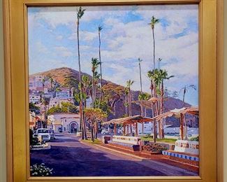 Large original oil painting  of Catalina Island