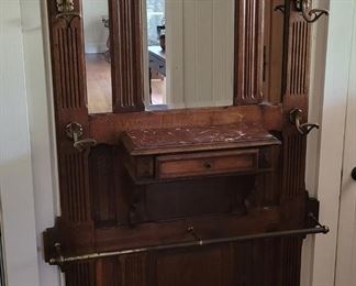 Large vintage entry hall tree