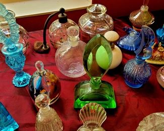 Large perfume bottle collection