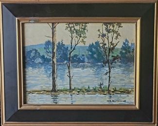 M. J. Bouthillier original landscape oil