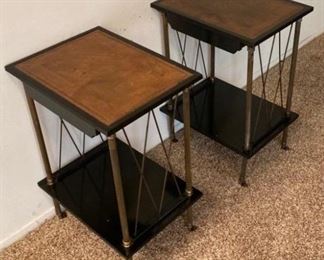 Pair of small campaign tables...circa 1920's 