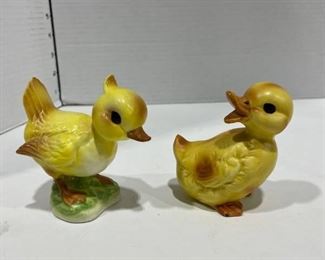 Lefton duck figurine pair