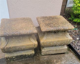 concrete pedestals