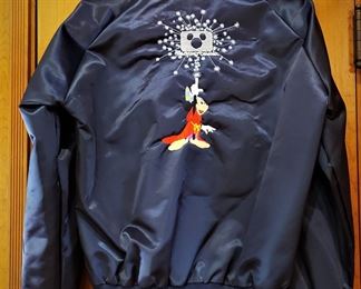 .7080s Official The Disney Channel Blue Satin Embroidered Jacket MICKEY MOUSE Corporate Crew