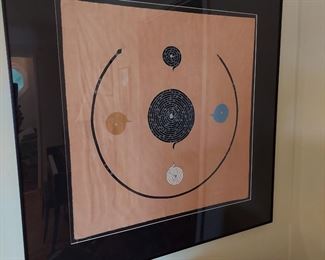 Coiled Mt. Corral Branch of Male Shooting Chant. Print of Sandpaintings of the Navajo Shooting Chant.