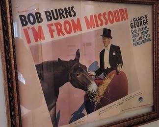 COLLECTABLE ART and POSTERS 1939 Bob Burns