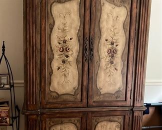 Painted armoire cabinet
