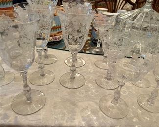 Antique crystal glasses