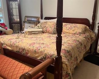 King size poster bed