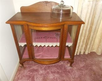 Antique petite server/curio