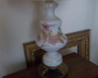 Raised paint embellished lamp