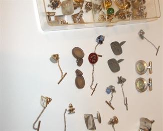 Tie tacks, cuff links, buttons and more