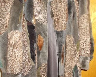 FABULOUS multi fur mid length coat in great condition by Dasco
