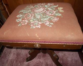 Needlepoint organ stool