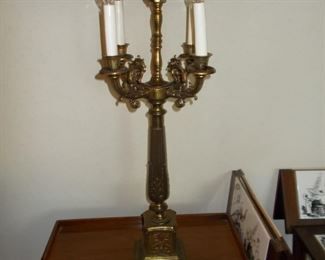 Antique brass lamp