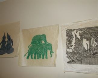 Silk screen on rice paper