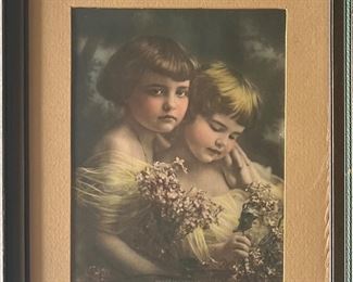 Vintage Beatrice Tonnesen 11.25" X 13.25" Waiting For Their Munsingwear Print - Sweet Innocence 