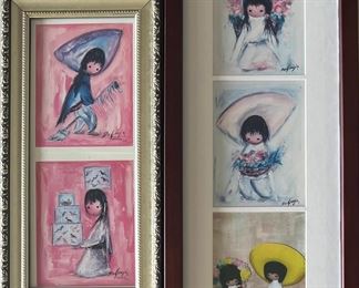 (2) Ted DeGrazia Vertical Framed Prints