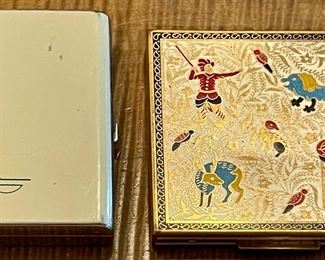 Vintage Dorothy Parker Compact And Enamel Rex Fifth Avenue With Puffs 