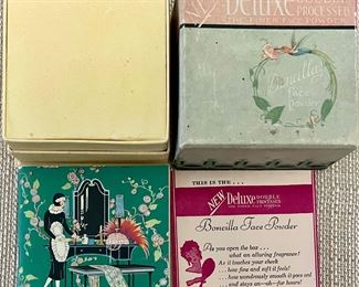 Antique Art Nouveau Boncilla Face Powder Box With Original Paperwork And Booklet 