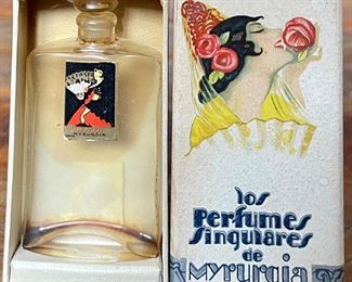 Myrurgia Antique Perfume Bottle With Original Box Perfumed Singulares De Myrurgia Maja