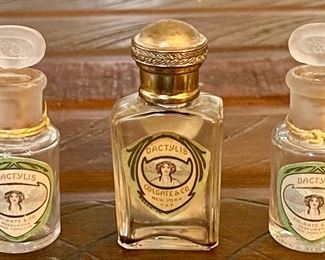 3 - 1911 Colgate & Co Dactylis Perfume Bottles 