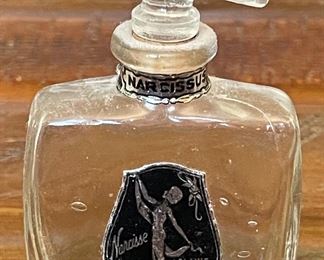 Antique Art Deco Narcisse Narcissus Elaine Paris Perfume Bottle 