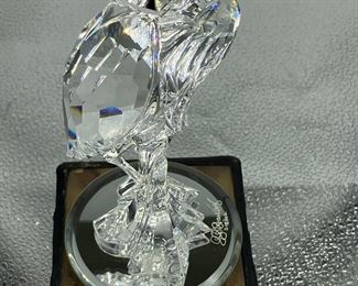 #127 Swarovski Crystal Heron original box and certificate   missing beak                                                              $33