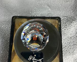 #130 vintage Amersterdam crystal paperweight    $15